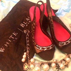 White House Black Market 2” sling backs